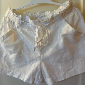 LOFT High Waist White Shorts